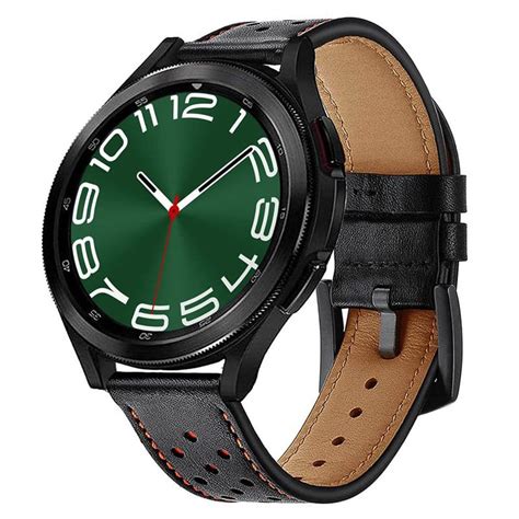 Nahkainen Kellon Ranneke Samsung Galaxy Watch Classic Mm Musta