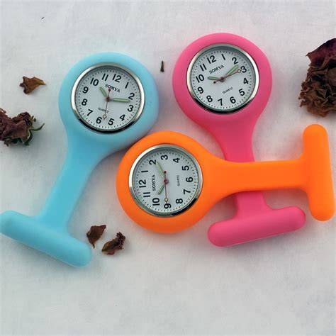 wholesale Hospital Medical nurse watches Luminous rubberPlum blossom round doctor watch reloj ...