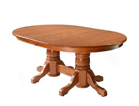 Traditional Double Pedestal Table Amish Furniture Of Austin