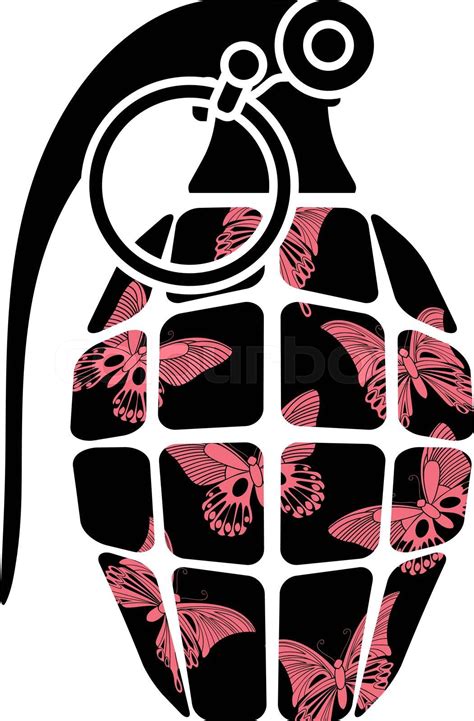 stencil  glamour grenade vector illustration stock vector colourbox