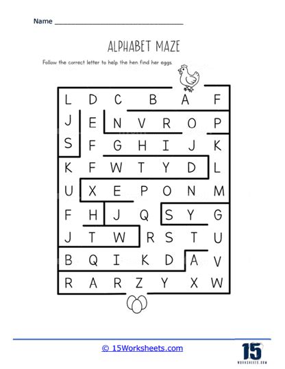 Alphabet Mazes Worksheets 15 Worksheets Library