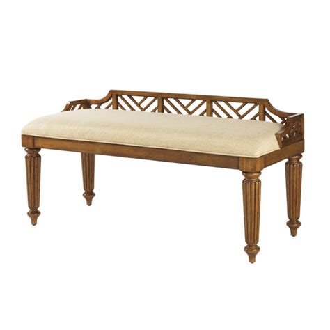 Island Estate Plantain Bed Bench Bronze Lady Home Furnishings