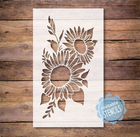 Sunflower Stencil Artofit