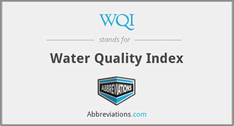 Wqi Water Quality Index