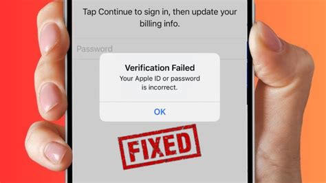 How To Fix Apple Id Verification Failed Your Apple Id Or Password Is