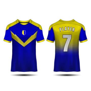 Blue Football Jersey Clipart PNG Images, Blue And Yellow Football Jersey Vector Design, Jersey ...