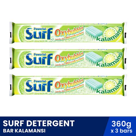 Surf Bar Detergent Bar Kalamansi 360g X 3 Bars Biggrocer