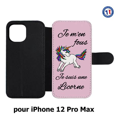 Housse Cuir Noire Personnalis E Pour Smartphone Iphone Pro Max Je M