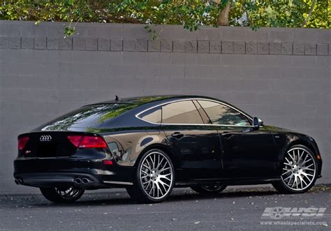 2013 Audi S7 with 22" GFG Supremo G-2 in Black Machined (Chrome lip ...