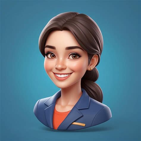 Mujer Joven Sonriente Mia Avatar D Personas Vectoriales Ilustraci N De