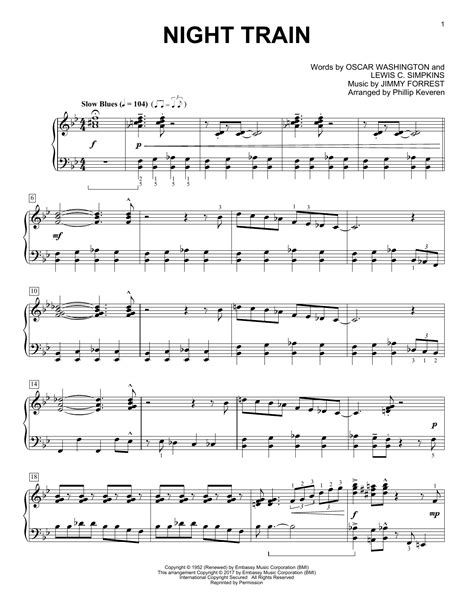 Night Train Arr Phillip Keveren Par Buddy Morrlow Partitions Pour Piano Solo Sur Sheet Music