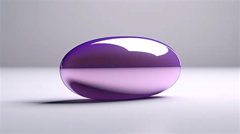 Premium AI Image | an oval purple object lying on a white colored ...