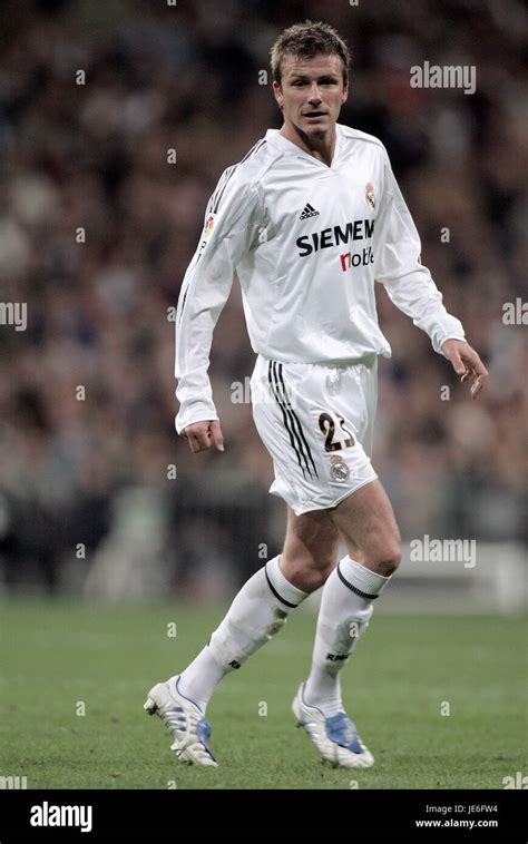 DAVID BECKHAM REAL MADRID CF SANTIAGO BERNABEU MADRID SPAIN 19 February