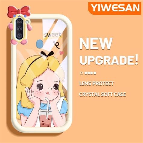 Yiwesan เคสปลอกสำหรับ Samsung Galaxy สาวน่ารักลายการ์ตูน M11 A11เคส