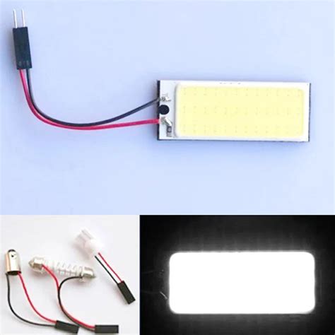 Pcs Set Dc V Car Dome Light W Smd Cob Led Car Interior Panel T