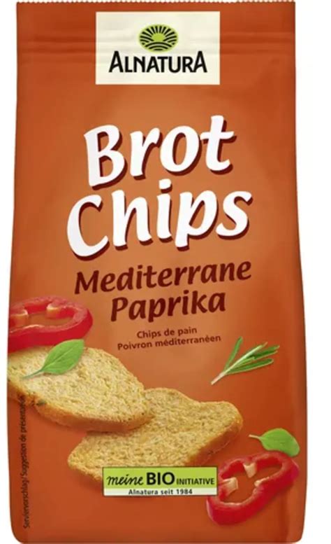 Alnatura Bio Brotchips Mediterrane Paprika 100 G Piccantino