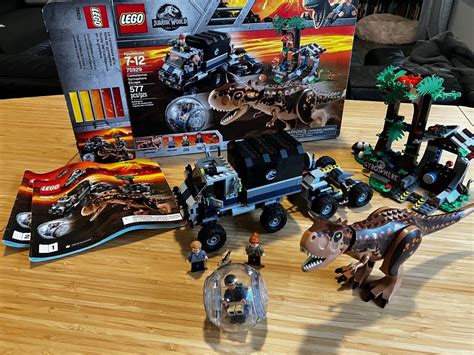 Lego Jurassic World Carnotaurus Gyrosphere Escape 75929 Complete Set 673419281836 Ebay