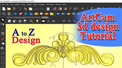 Artcam 3d Design Tutorial ArtCam 2018 3D Art A To Z YouTube