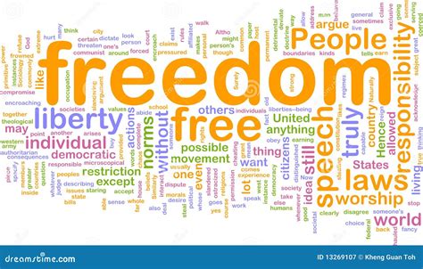 Freedom Word Cloud Stock Illustration Image Of Graphic