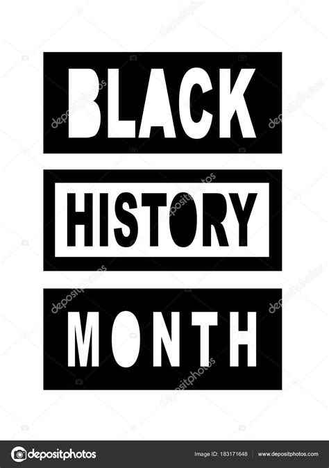 Black History Month Logo Illustration — Stock Photo © tiagoz #183171648