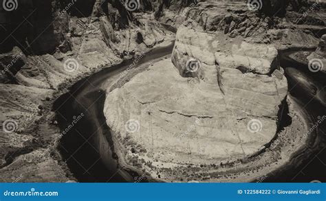 Horseshoe Bend, Arizona. Amazing Aerial View from Drone Stock Photo ...