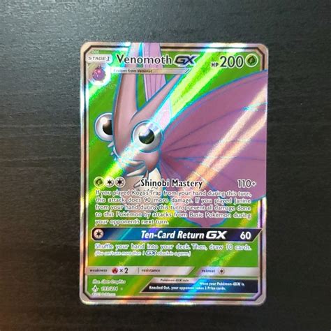 Pokemon Other Venomoth Gx Full Art Unbroken Bonds Nm Poshmark