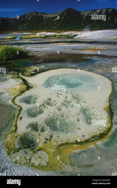 Russia, Kamchatka, Hot springs in the Uzon caldera, Kamchatka Stock ...