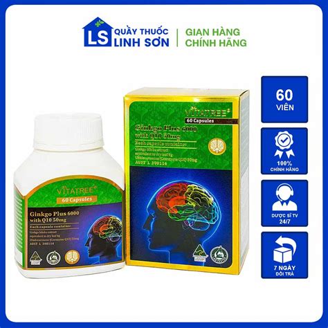 Vitatree Ginkgo Plus 6000 With Q10 50Mg 60 Viên Viên Uống Tăng Tuần