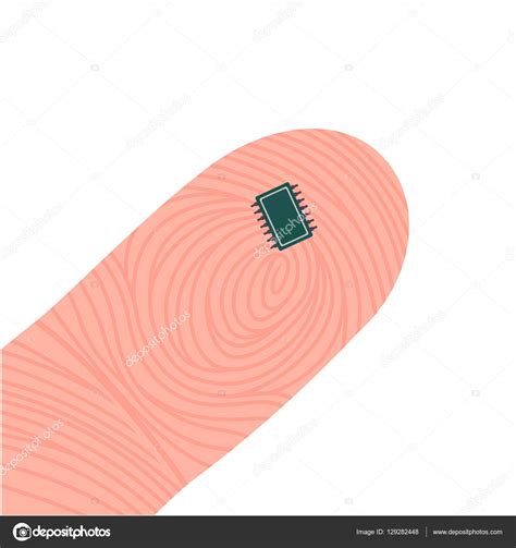 Microchip On Finger Stock Vector By Ko T Gmail