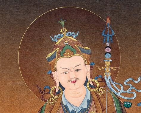 Guru Padmasambhava Thangka Prints Tibetan Thangka Canvas Digital Pri