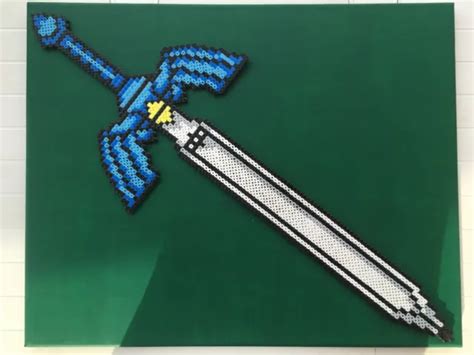 PIXEL ART Perles A Repasser Tableau De La Master Sword De Zelda EUR