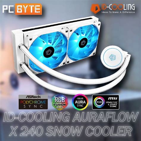 Id Cooling Auraflow X 240 Snow Rgb Aio Cpu Cooler Lazada