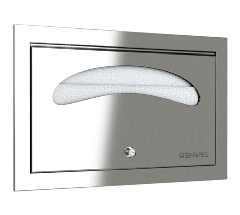 Genwec Recessed Seat Cover Dispenser Stainless Steel Brushed