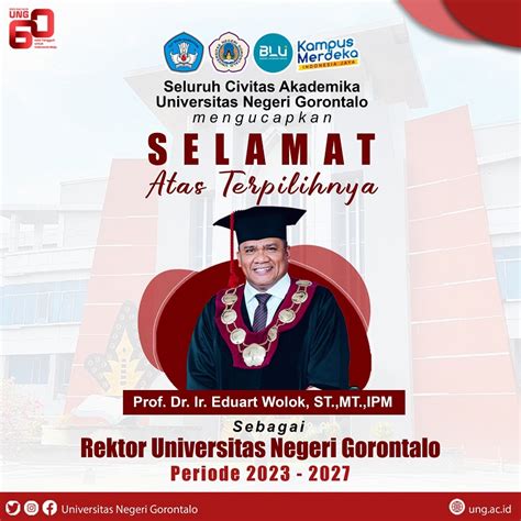 Prof Dr Ir Eduart Wolok St Mt Terpilih Menjadi Rektor Universitas