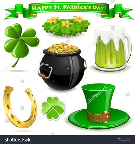 Saint Patricks Day Symbols Vector Set Stock Vector (Royalty Free) 47730736