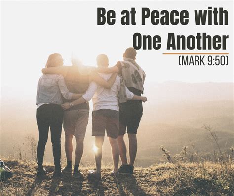 Be At Peace With One Another Mark 9 50 Grace Evangelical Society