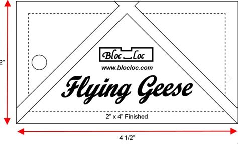 Bloc Loc Inch X Inch Flying Geese Ruler Patchwork On Pittwater