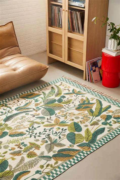 Ivy Greenery Brushed Rug Urban Outfitters