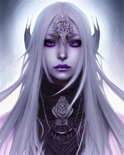 Portrait Of An Anime Female Drow Necromancer Hd Stable Diffusion