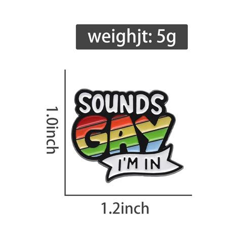 Sounds Gay Im In Brooch Lapel Badge Lgbt Jewellery Pride Life