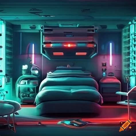 Sci-fi bedroom interior on Craiyon