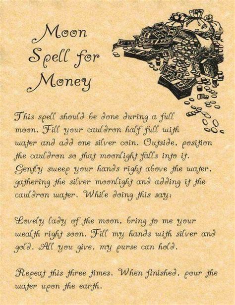 Wealth And Prosper Spells Witchcraft Moon Spells Wiccan Spells