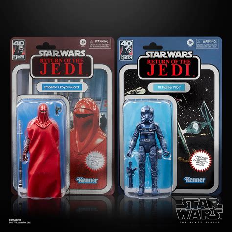 Star Wars Black Series Carbonized Royal Guard and Pilot, Retro 4-LOM
