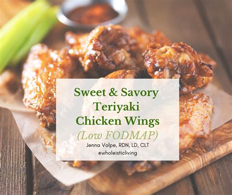 Baked Sweet Savory Teriyaki Chicken Wings Paleo Low Fodmap