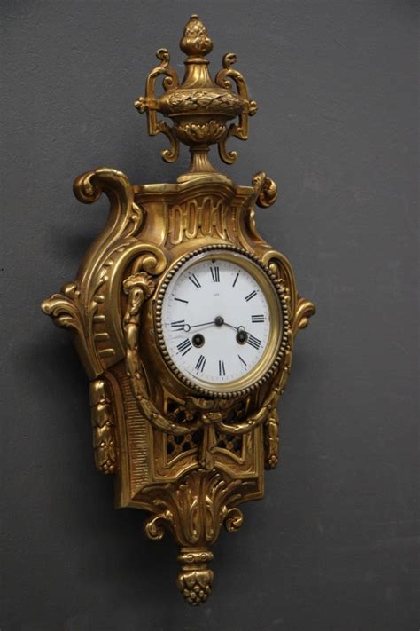 Buy French Bronze Cartel Wall Clock 1880 From Antiques Design Online