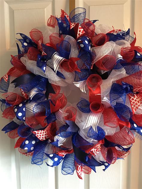 Th Of July Patriotic Deco Mesh Wreath Mesh Wreath Diy Diy Wreath