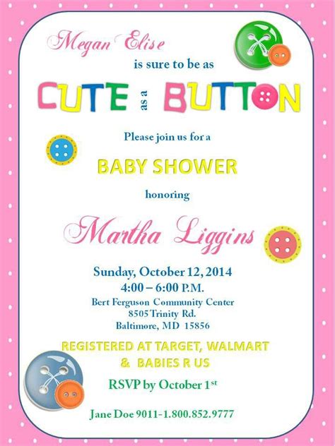 Pin On Cute As A Button Baby Shower Theme