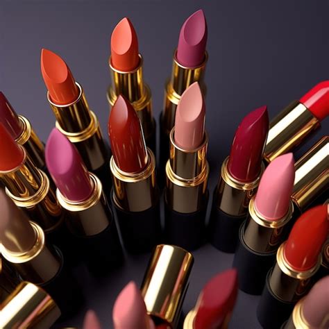 Premium AI Image A Collection Of Lipsticks With Different Colors And