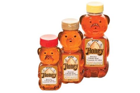 12 Oz Flat Panel Honey Bear Bottle Betterbee