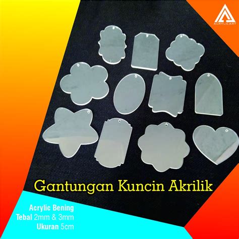 Jual Bahan Gantungan Kunci Akrilik Polos Bening Mm Shopee Indonesia